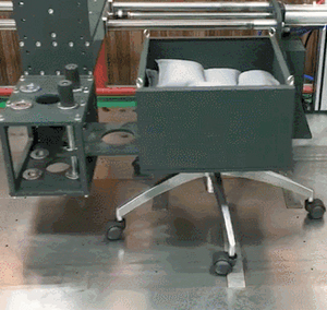 Test di ruote della sedia da ufficio